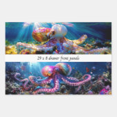 Wrapping Paper Decoupage Sea World Octopus Drawers ラッピングペーパーシート (正面)