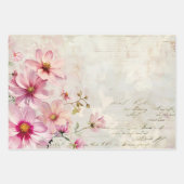 Wrapping Paper – Decoupage - Vintage Rose Florals ラッピングペーパーシート (正面2)