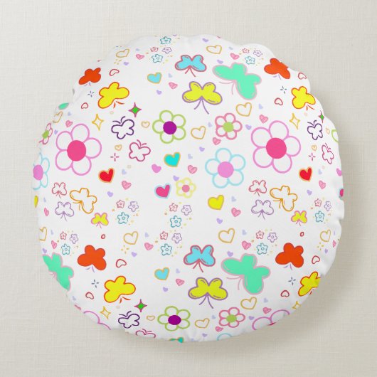 Wrapping paper design for gift ラウンドクッション (正面)