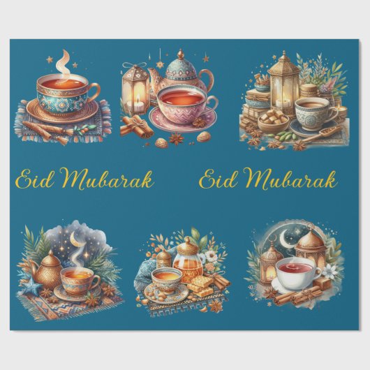 Wrapping Paper-Eid Mubarak Wrapping Paper ラッピングペーパー (フラット)