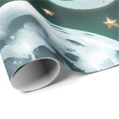 Wrapping Paper - Emerald Green Celestial Moon ラッピングペーパー (ロールコーナー)