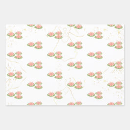 Wrapping Paper Flat Sheet | Lotus and Party Theme ラッピングペーパーシート