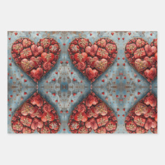 Wrapping Paper Flat Sheet Set of 3 ラッピングペーパーシート