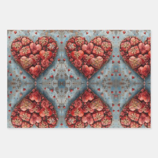 Wrapping Paper Flat Sheet Set of 3 ラッピングペーパーシート (正面)