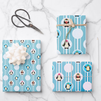 Wrapping Paper Flat Sheet Set of 3 ラッピングペーパーシート