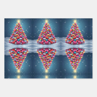 Wrapping Paper Flat Sheet Set of 3 ラッピングペーパーシート