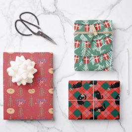 Wrapping Paper Flat Sheet Set of 3 ラッピングペーパーシート