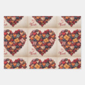 Wrapping Paper Flat Sheet Set of 3 ラッピングペーパーシート (正面2)