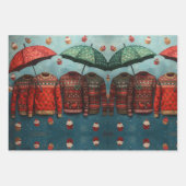 Wrapping Paper Flat Sheet Set of 3 ラッピングペーパーシート (正面3)