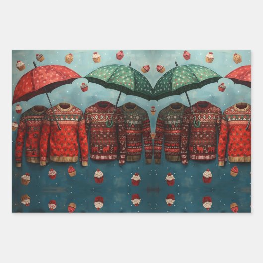 Wrapping Paper Flat Sheet Set of 3 ラッピングペーパーシート (正面)