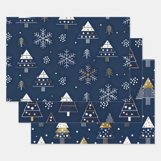 Wrapping Paper Flat Sheet Set of 3 ラッピングペーパーシート (セット)