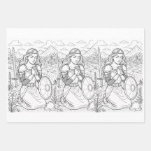 Wrapping Paper Flat Sheet Set of 3