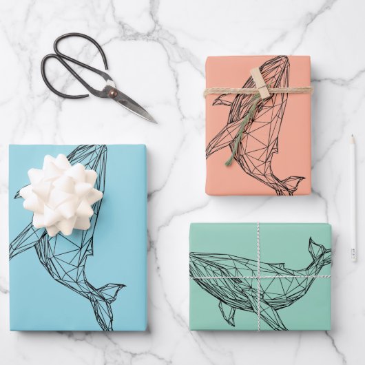 Wrapping Paper Flat Sheet Set of 3 ラッピングペーパーシート (正面)