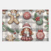 Wrapping Paper Flat Sheet Set of 3 ラッピングペーパーシート (正面2)