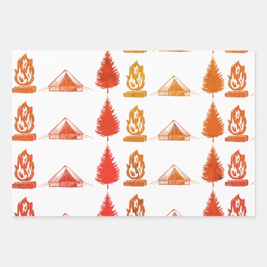 Wrapping Paper Flat Sheet Set of 3 ラッピングペーパーシート (正面)