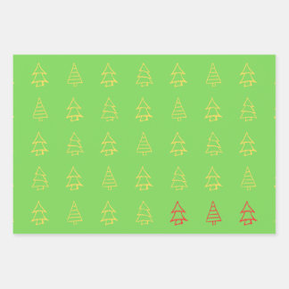 Wrapping Paper Flat Sheet Set of 3 ラッピングペーパーシート