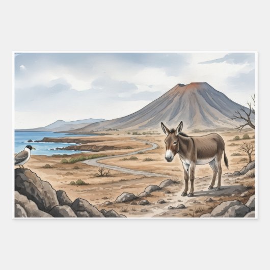 Wrapping Paper Flat Sheet Set of 3 :Morabeza ラッピングペーパーシート (正面)