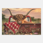 Wrapping Paper for Decouapge 3 Farm Red Truck  ラッピングペーパーシート (正面)