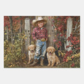 Wrapping Paper for Decoupage Farm Life  ラッピングペーパーシート (正面2)