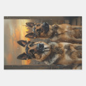 Wrapping paper German Sheppard Lovers- Decoupage ラッピングペーパーシート (正面2)