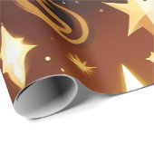 Wrapping Paper -Golden Ochre Celestial Moon Patten ラッピングペーパー (ロールコーナー)