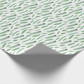 Wrapping Paper - Green Leaves Pattern ラッピングペーパー (角)