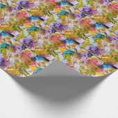 Wrapping Paper, Hand-Painted Floral Gift Wrap ラッピングペーパー (角)