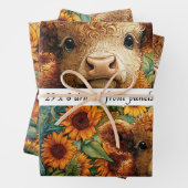 Wrapping Paper Highland Sunflower Drawer Panels  ラッピングペーパーシート (インサイチュ)