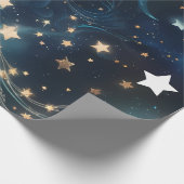 Wrapping Paper – Icy Blue Moon Phases ラッピングペーパー (角)