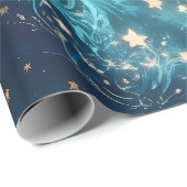 Wrapping Paper – Icy Blue Moon Phases ラッピングペーパー (ロールコーナー)
