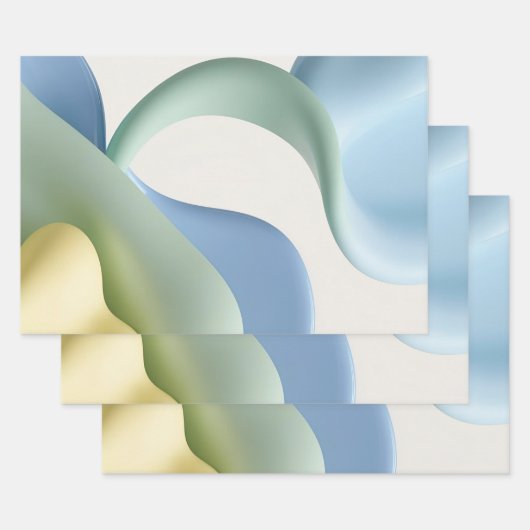 Wrapping paper in stylish abstract graphic ラッピングペーパーシート (セット)