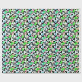 Wrapping Paper : Leaves Silhouette (green) ラッピングペーパー (フラット)