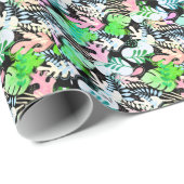 Wrapping Paper : Leaves Silhouette (green) ラッピングペーパー (ロールコーナー)