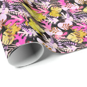 Wrapping Paper : Leaves Silhouette (pink) ラッピングペーパー (ロールコーナー)