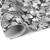 Wrapping Paper : Leaves Silhouette (white) ラッピングペーパー (ロールコーナー)