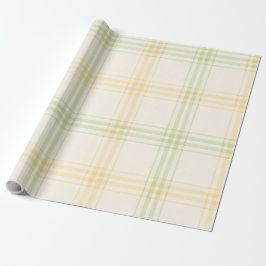 Wrapping Paper | Lemon Plaid Luxe Gift Wrap ラッピングペーパー