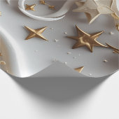 Wrapping Paper – Luxury Alabaster White Celestial ラッピングペーパー (角)