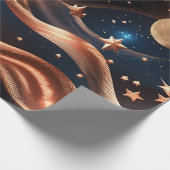 Wrapping Paper – Luxury Bronze Celestial Moon Prem ラッピングペーパー (角)