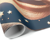 Wrapping Paper – Luxury Bronze Celestial Moon Prem ラッピングペーパー (ロールコーナー)