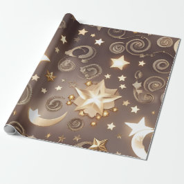 Wrapping Paper – Luxury Champagne Gold Celestial M ラッピングペーパー