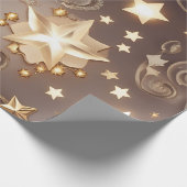 Wrapping Paper – Luxury Champagne Gold Celestial M ラッピングペーパー (角)