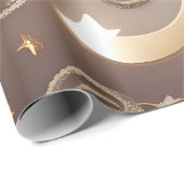 Wrapping Paper – Luxury Champagne Gold Celestial M ラッピングペーパー (ロールコーナー)