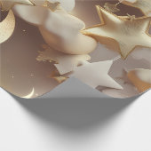 Wrapping Paper – Luxury Creamy Celestial Moon Gift ラッピングペーパー (角)