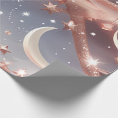 Wrapping Paper – Luxury Marble White Celestial Moo ラッピングペーパー (角)