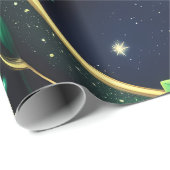 Wrapping Paper – Luxury Obsidian Black Celestial ラッピングペーパー (ロールコーナー)