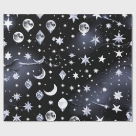 Wrapping Paper - Luxury Onyx Celestial Moon ラッピングペーパー