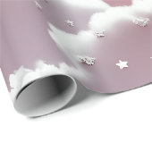 Wrapping Paper – Luxury Quartz Pink Celestial Moon ラッピングペーパー (ロールコーナー)
