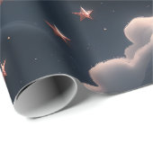 Wrapping Paper – Luxury Rose Gold Celestial Moon ラッピングペーパー (ロールコーナー)