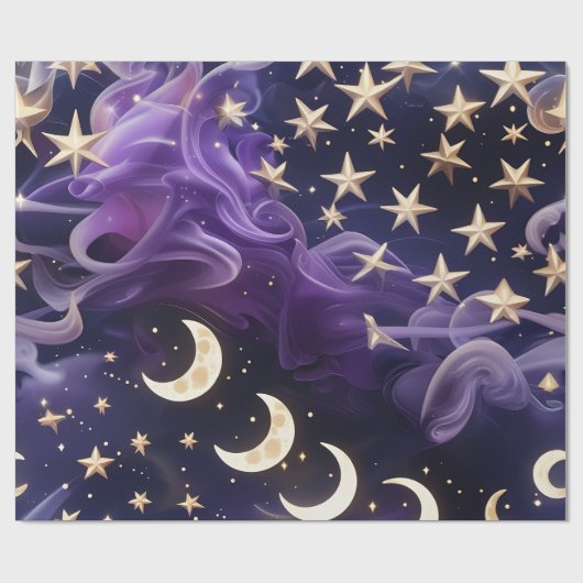 Wrapping Paper – Luxury Royal Amethyst Celestial ラッピングペーパー (フラット)