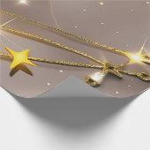 Wrapping Paper – Luxury Topaz Yellow Celestial ラッピングペーパー (角)